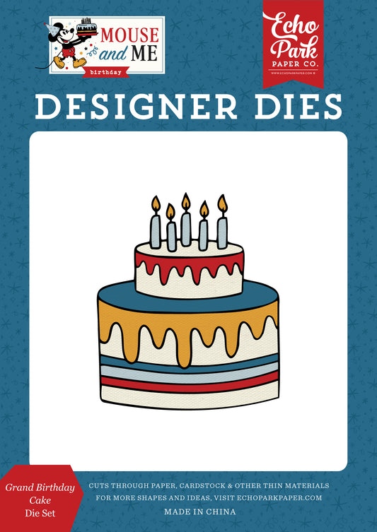 Echo Park - Mouse And Me Birthday Collection - Designer Dies - Grand Birthday Cake