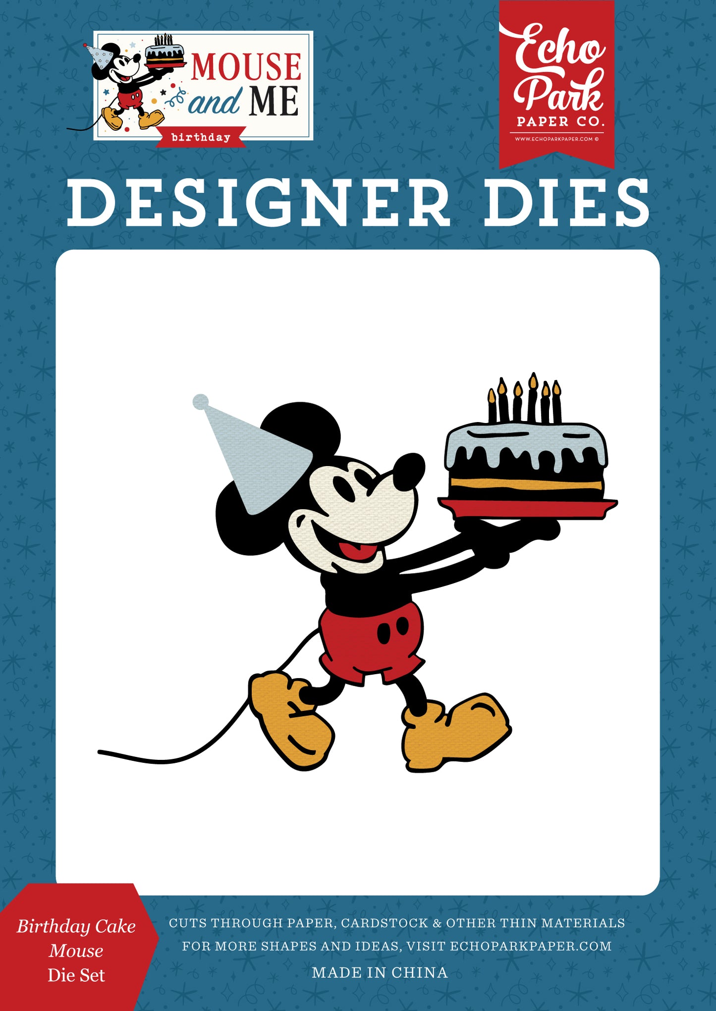 Echo Park - Mouse And Me Birthday Collection - Designer Dies - Birthday Cake Mouse
