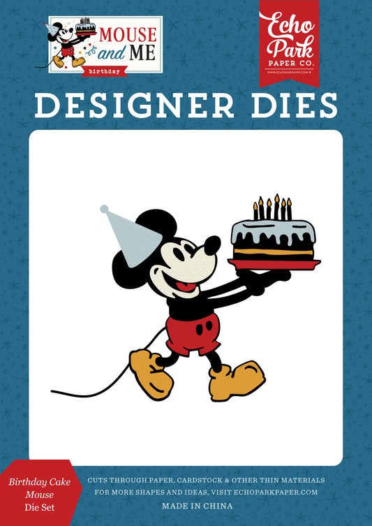 Echo Park - Mouse And Me Birthday Collection - Designer Dies - Birthday Cake Mouse