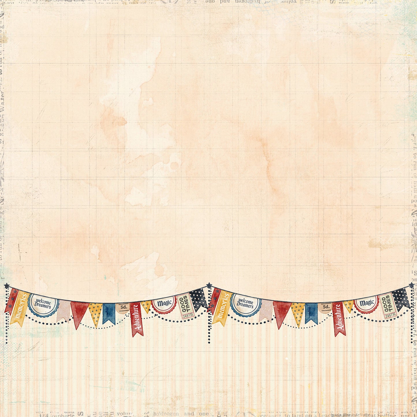 49 and Market - Mouse And Co Collection - 12 x 12 Double Sided Paper - Welcome Dreamers