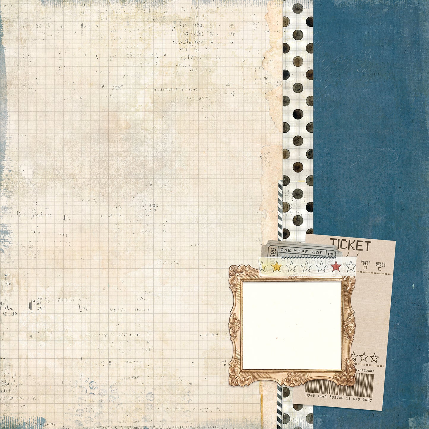 49 and Market - Mouse And Co Collection - 12 x 12 Double Sided Paper - Let's Go