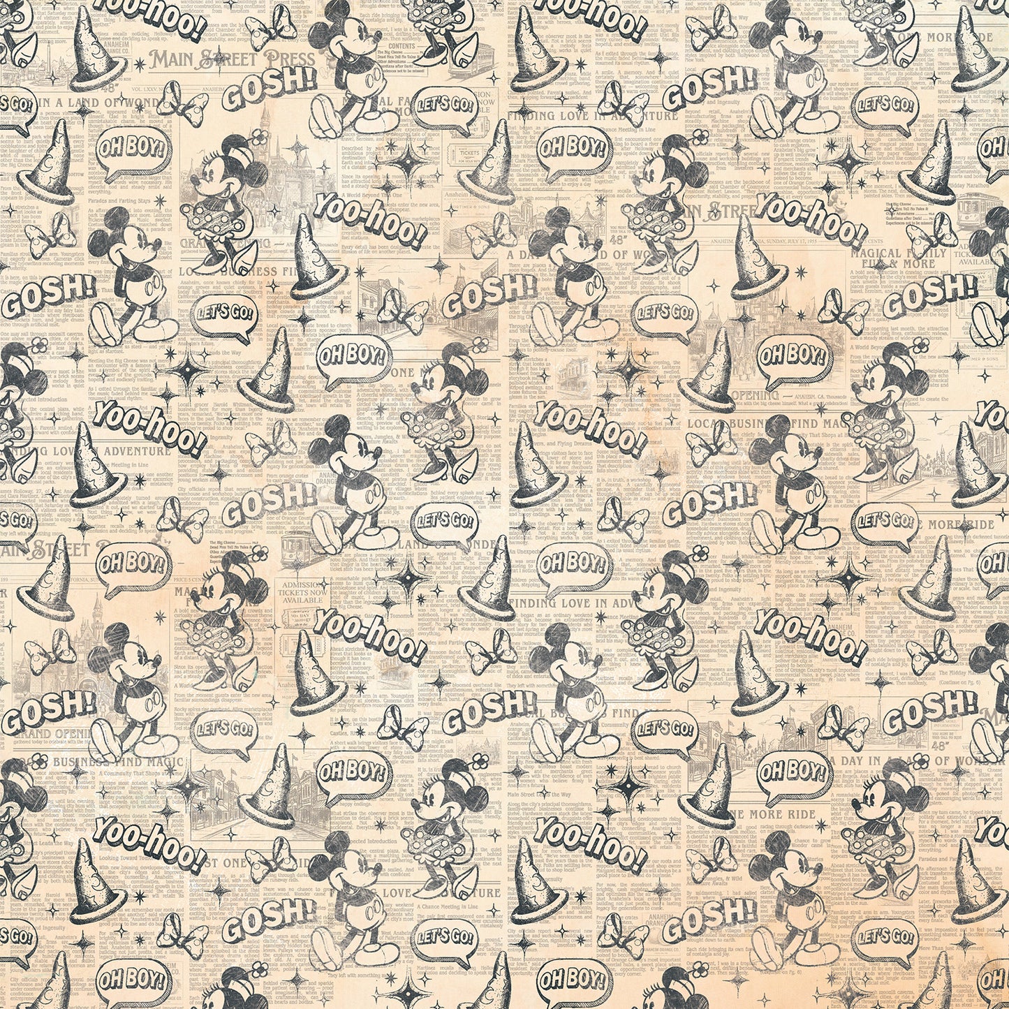 49 and Market - Mouse And Co Collection - 12 x 12 Double Sided Paper - Let's Go