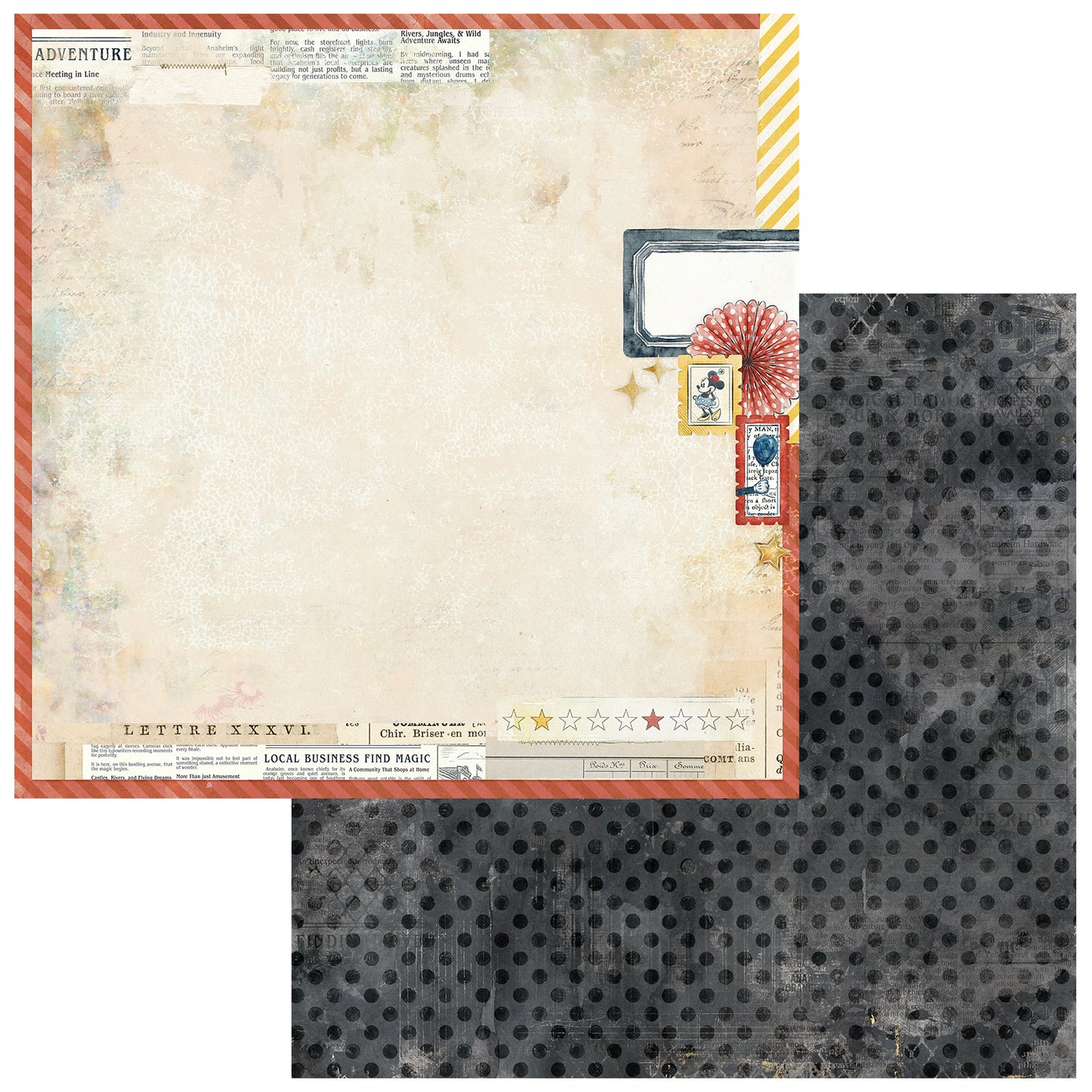 49 and Market - Mouse And Co Collection - 12 x 12 Double Sided Paper - Adventure