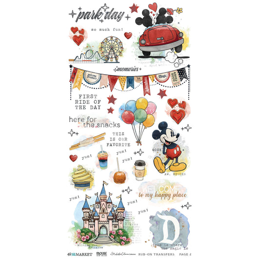 49 and Market - Mouse And Co Collection -  6 x 12 Essential Rub-Ons