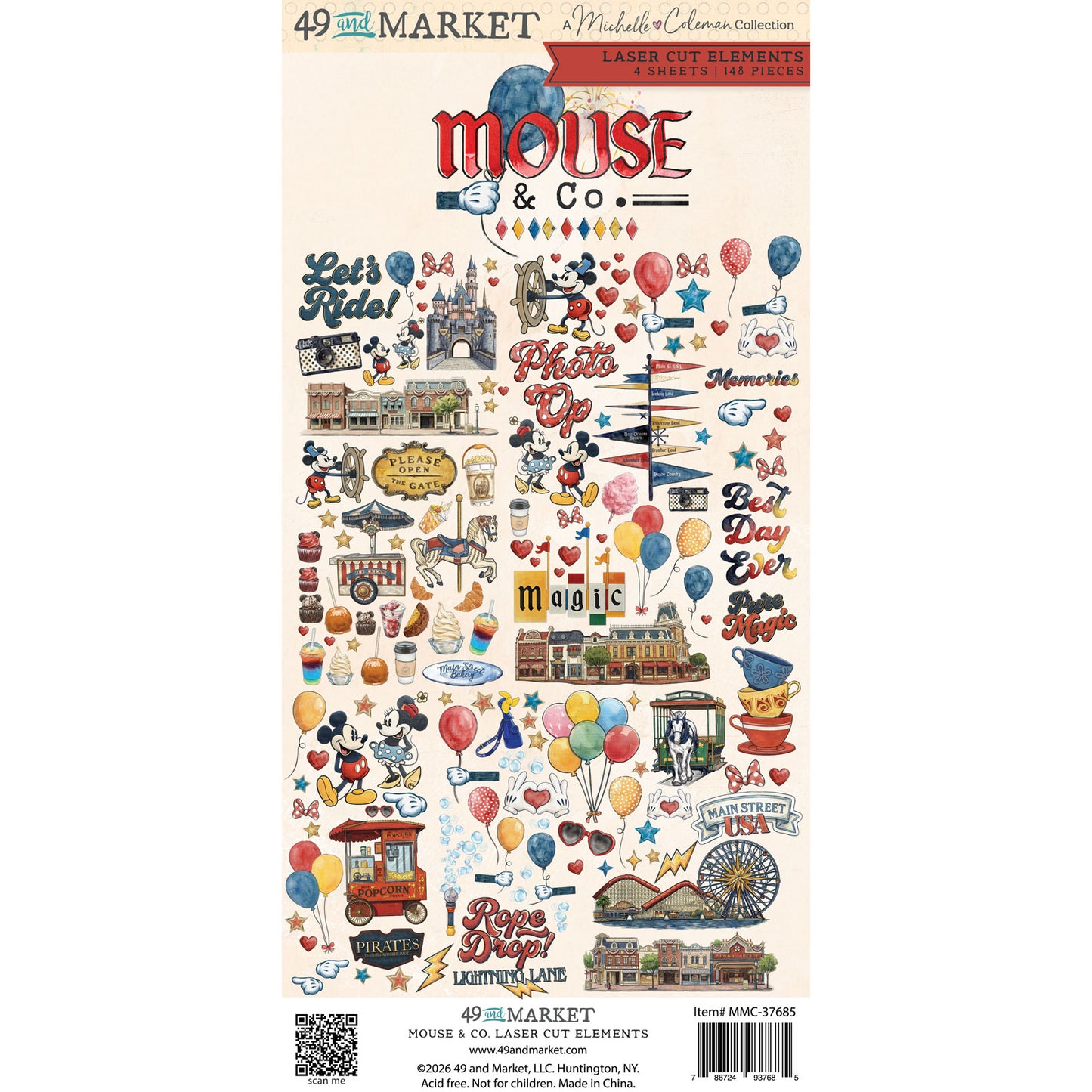 49 and Market - Mouse And Co Collection - Laser Cut Elements