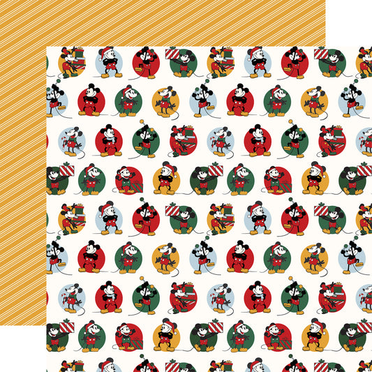 Echo Park - Mouse And Me Christmas Collection - 12 x 12 Double Sided Paper - Christmas Days