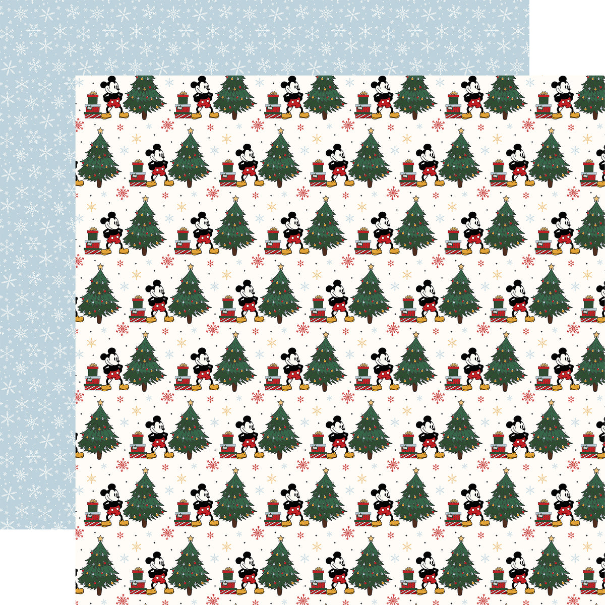 Echo Park - Mouse And Me Christmas Collection - 12 x 12 Double Sided Paper - Presents Under The Tree