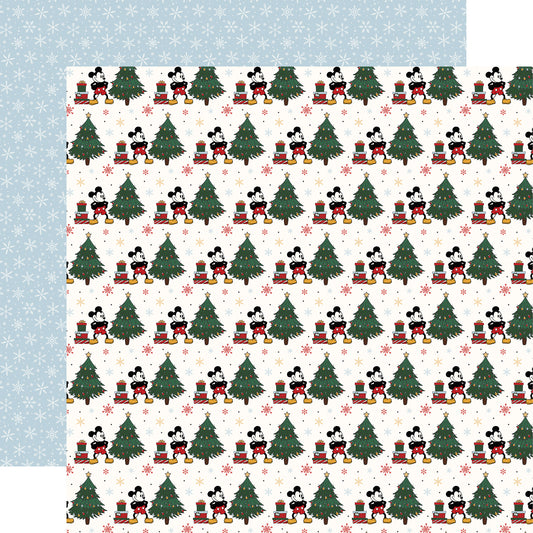 Echo Park - Mouse And Me Christmas Collection - 12 x 12 Double Sided Paper - Presents Under The Tree