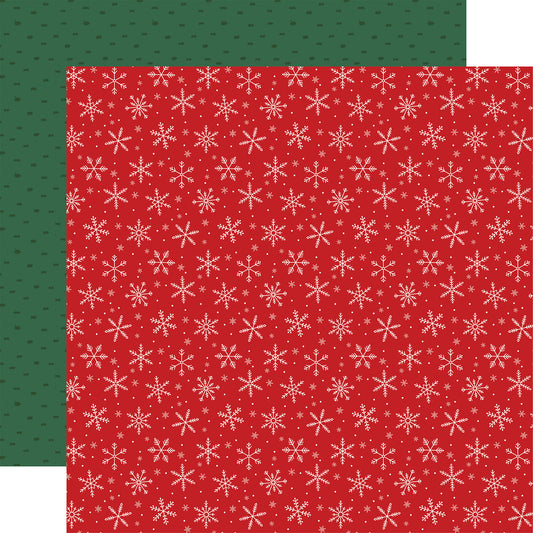 Echo Park - Mouse And Me Christmas Collection - 12 x 12 Double Sided Paper - Sweet Snowflakes