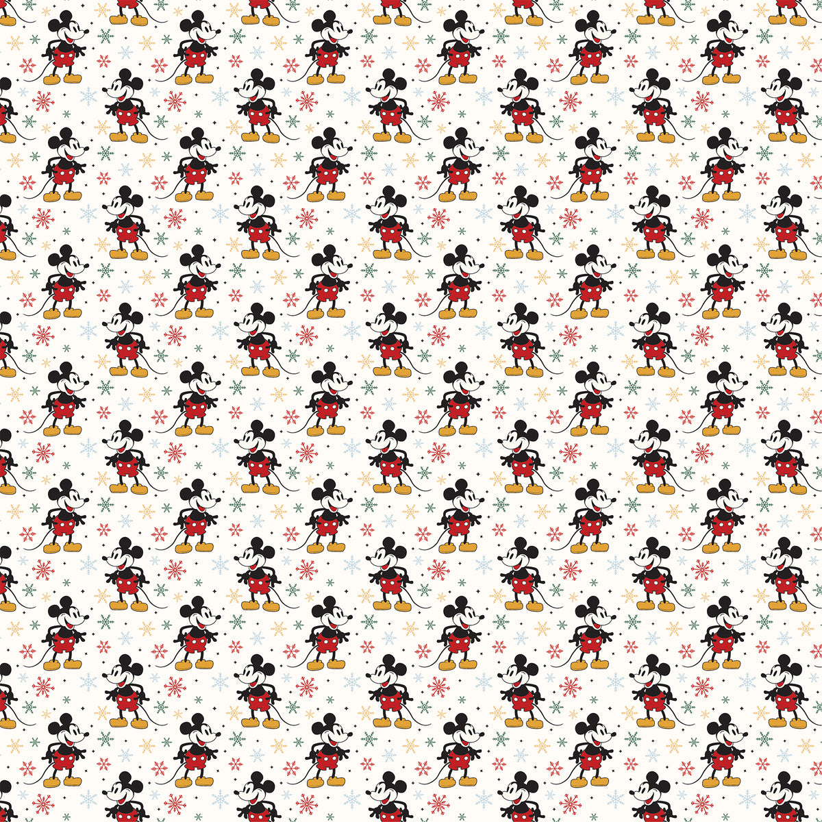 Echo Park - Mouse And Me Christmas Collection - 12 x 12 Double Sided Paper - Merry Mouse Snowflakes