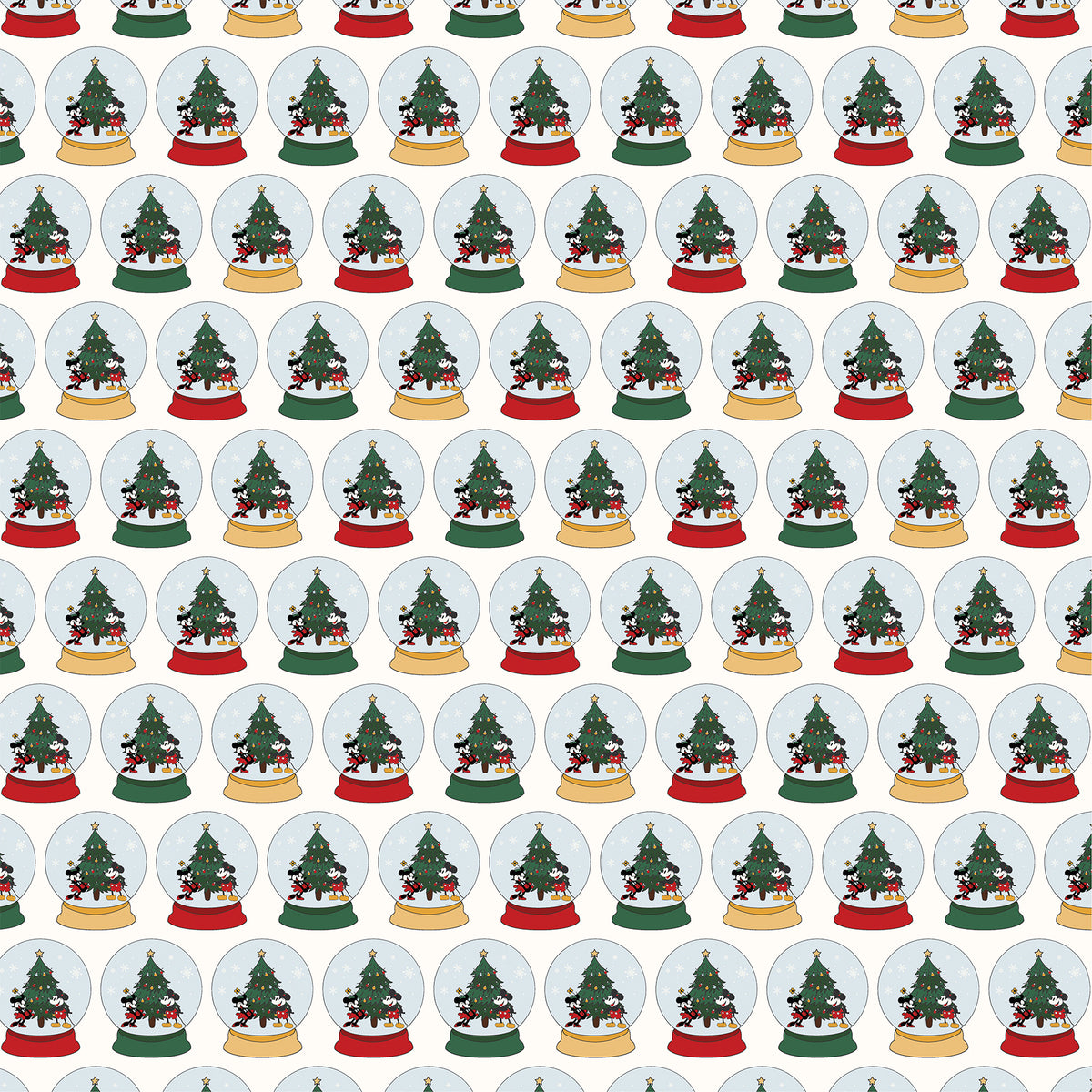 Echo Park - Mouse And Me Christmas Collection - 12 x 12 Double Sided Paper - Mouse And Me Snowglobes