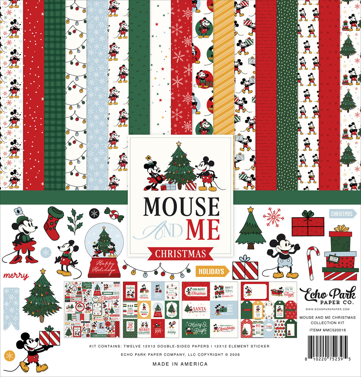 Echo Park - Mouse And Me Christmas Collection - 12 x 12 Collection Kit