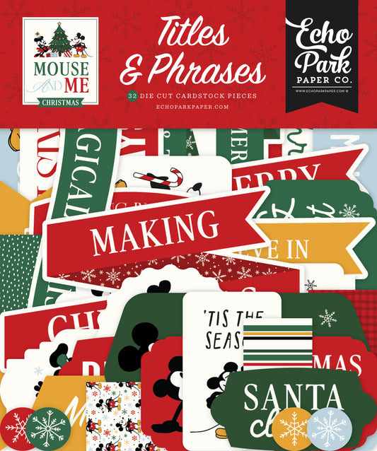 Echo Park - Mouse And Me Christmas Collection - Ephemera - Titles & Phrases