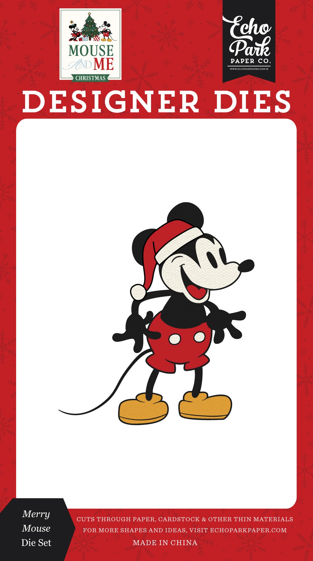 Echo Park - Mouse And Me Christmas Collection - Designer Dies - Merry Mouse