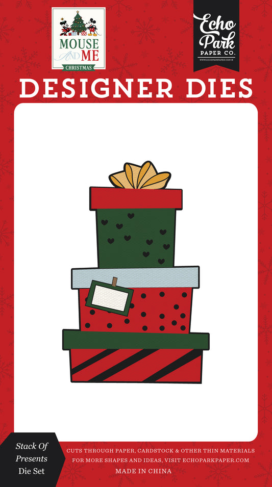 Echo Park - Mouse And Me Christmas Collection - Designer Dies - Stack Of Presents