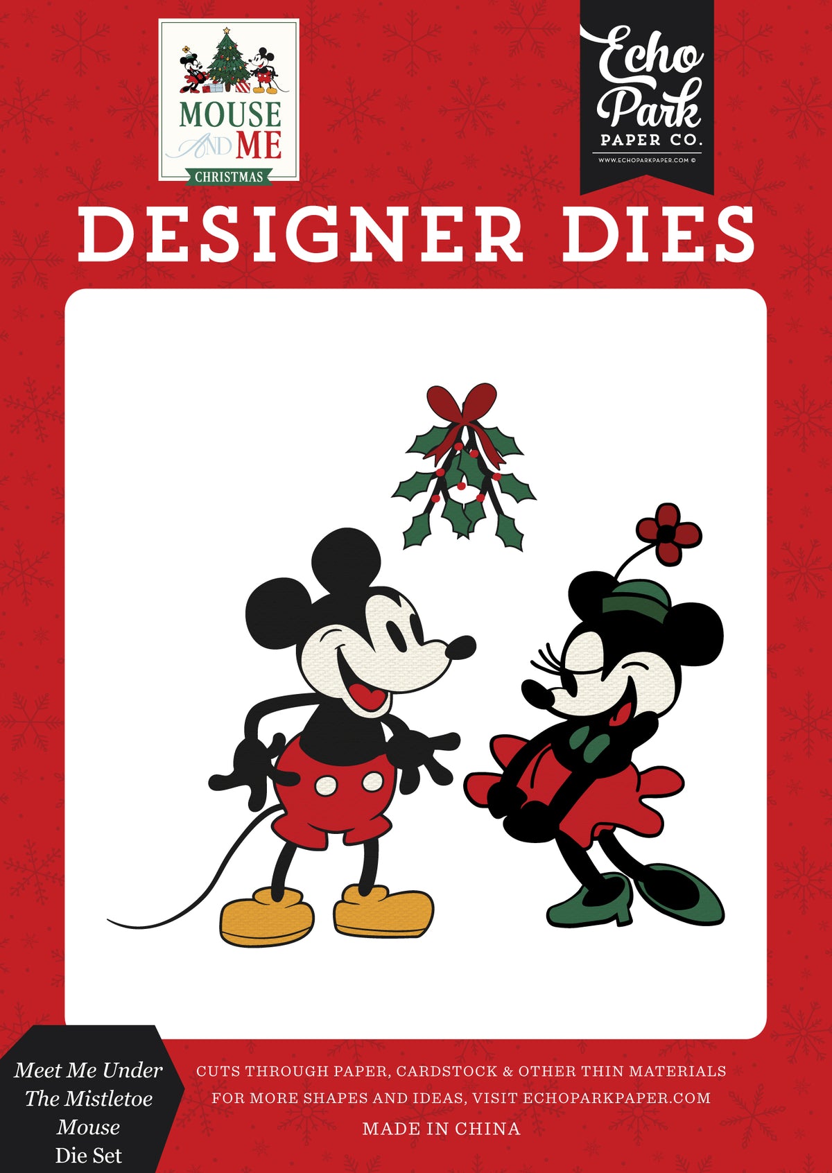 Echo Park - Mouse And Me Christmas Collection - Designer Dies - Meet Me Under The Mistletoe