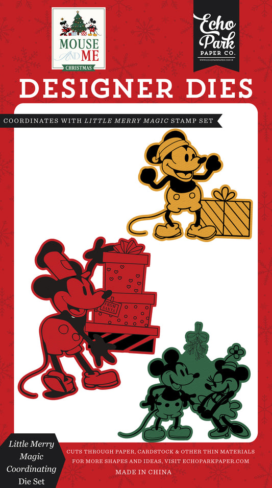 Echo Park - Mouse And Me Christmas Collection - Coordinating Designer Dies - Little Merry Magic