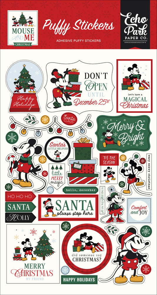 Echo Park - Mouse And Me Christmas Collection -Puffy Stickers