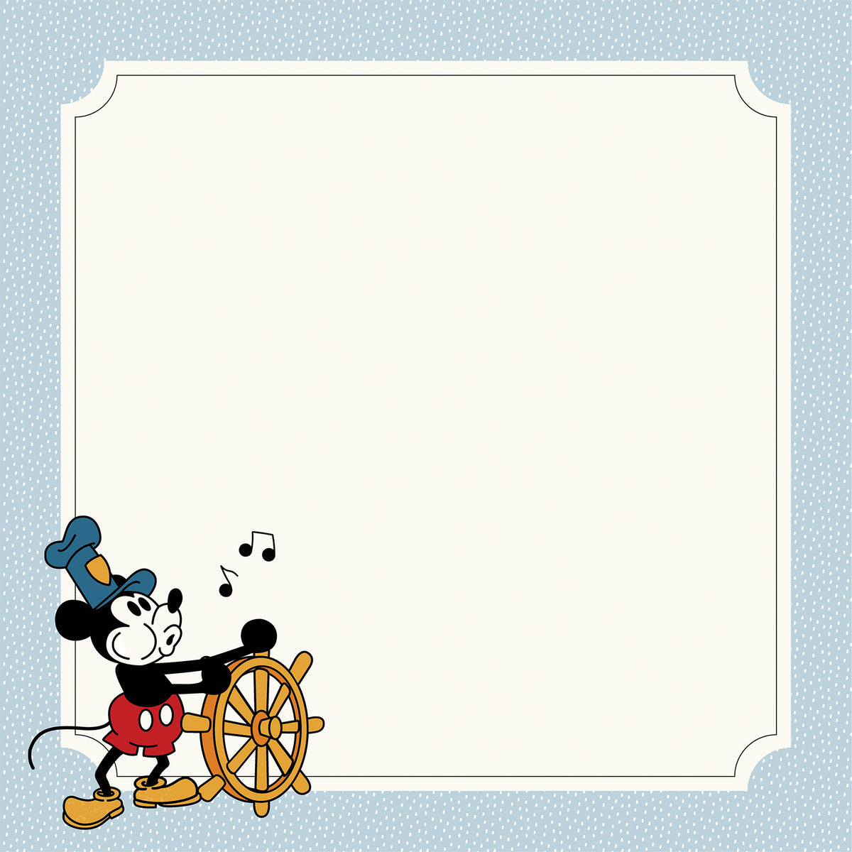 Echo Park - Mouse And Me Page Frames Collection - 12 x 12  Double Sided Paper - Captain Mouse Page Frame