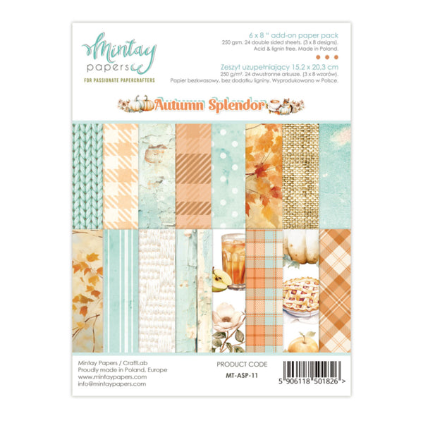 Mintay - Autumn Splendor - 6 x 8 Add-On Paper Pad