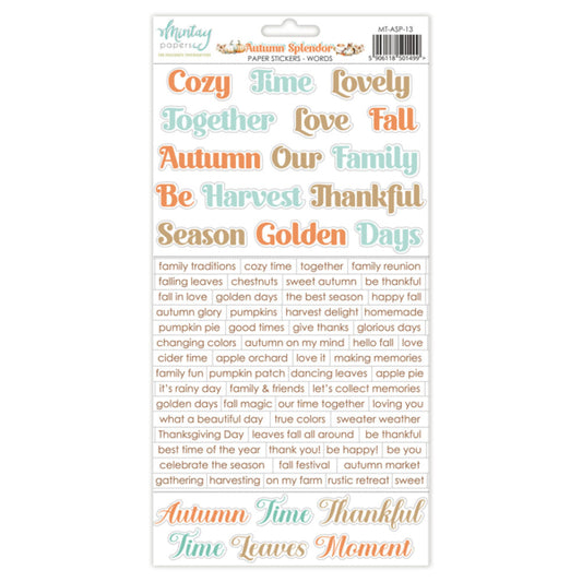 Mintay - Autumn Splendor Words Stickers