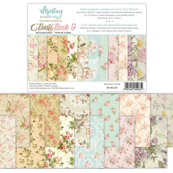 Mintay - Basic Book 9 - Backgrounds - Vintage Florals