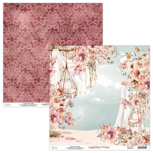 Mintay Papers - Blissful Time Collection - 12 x 12 Double Sided Paper - Sheet 01