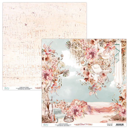 Mintay Papers - Blissful Time Collection - 12 x 12 Double Sided Paper - Sheet 03