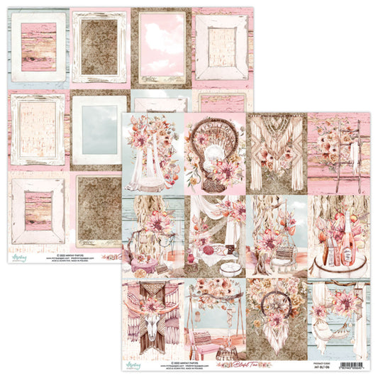 Mintay Papers - Blissful Time Collection - 12 x 12 Double Sided Paper - Sheet 06