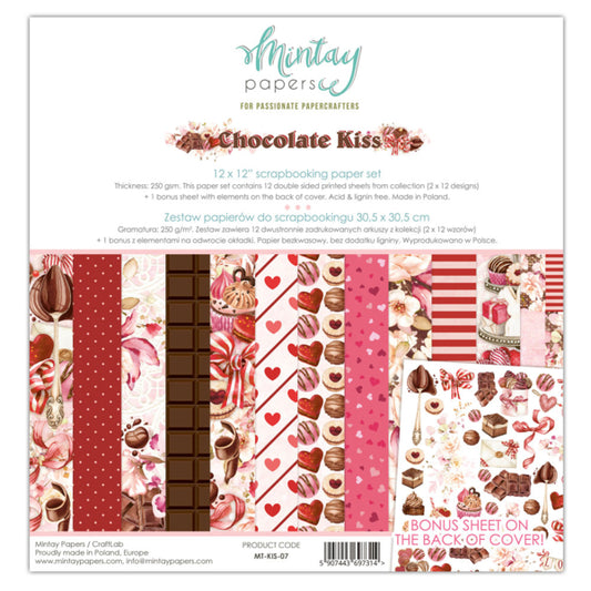 Mintay Chocolate Kiss Collection 12 x 12 Paper Set