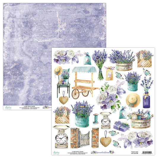 Mintay Lavender Farm-09 Doubled-Sided 12 x 12 Single Sheet - Elements