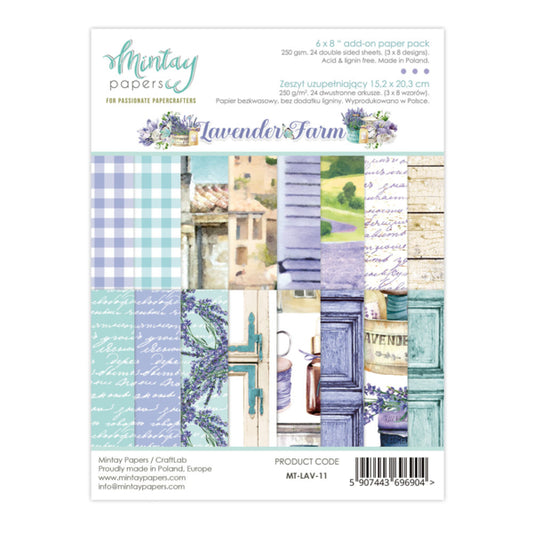 MINTAY 6 X 8 ADD-ON PAPER PAD - LAVENDER FARM