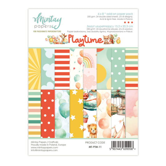 Mintay Papers - Playtime Collection - 6 x 8 Paper Pad - Add-On