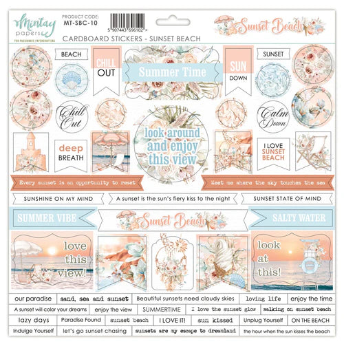 Mintay - Sunset Beach Cardboard Stickers