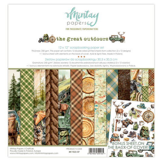 Mintay Papers - The Great Outdoors Collection - 12 X 12 Paper Pack