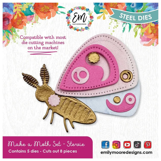 Emily Moore Designs - Make A Moth Collection - Dies - Stevie