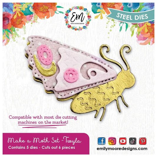Emily Moore Designs - Make A Moth Collection - Dies - Twyla