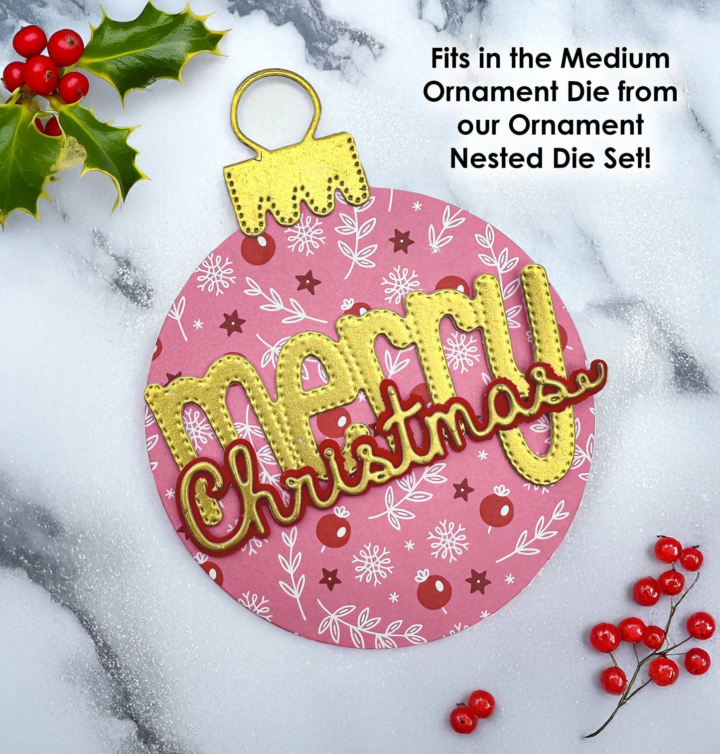 Emily Moore Designs - Dies - Merry Christmas Word - Short and Sweet