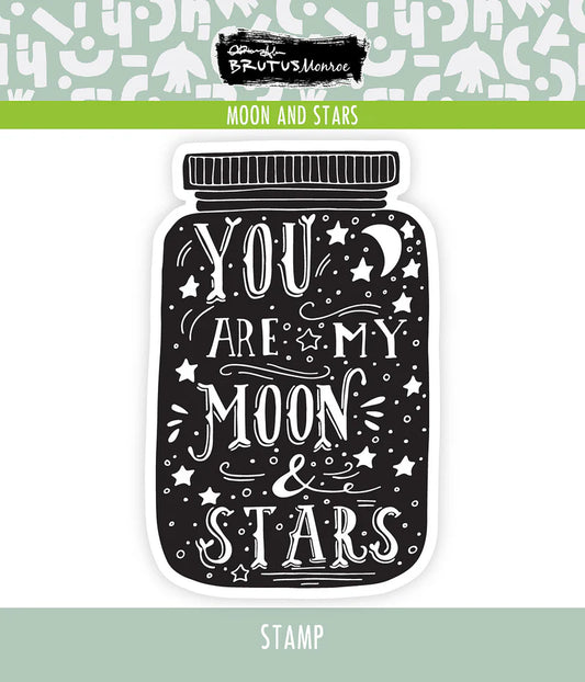 Brutus Monroe - Nested In Friendship Collection - Clear Photopolymer Stamps - Moon And Stars