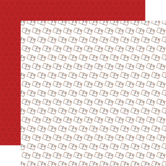 Echo Park -North Pole Christmas Collection - 12 x 12 Double Sided Paper - Notes To Santa