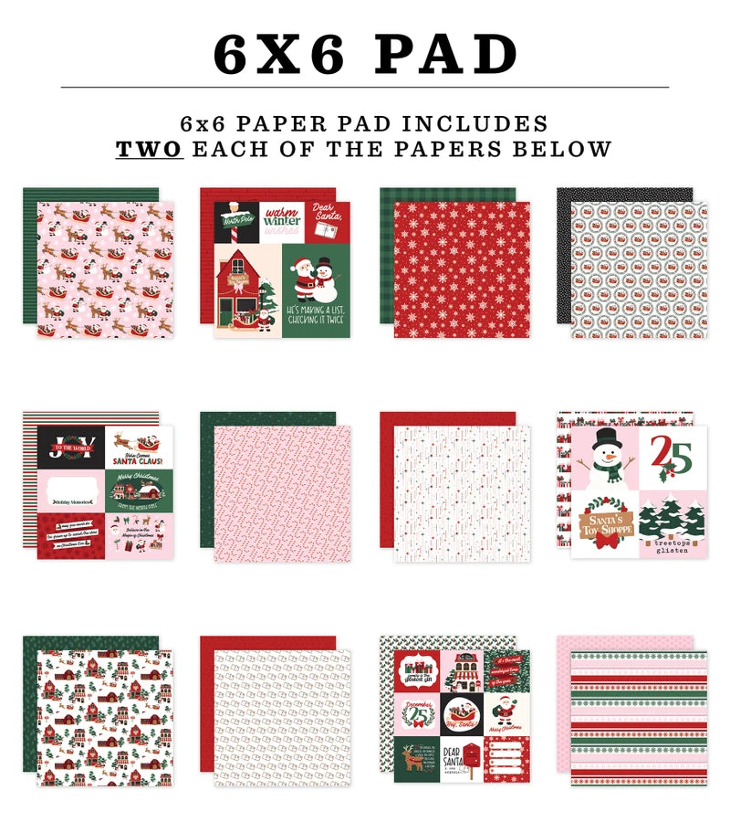 Echo Park - North Pole Christmas Collection - 6 x 6 Paper Pad