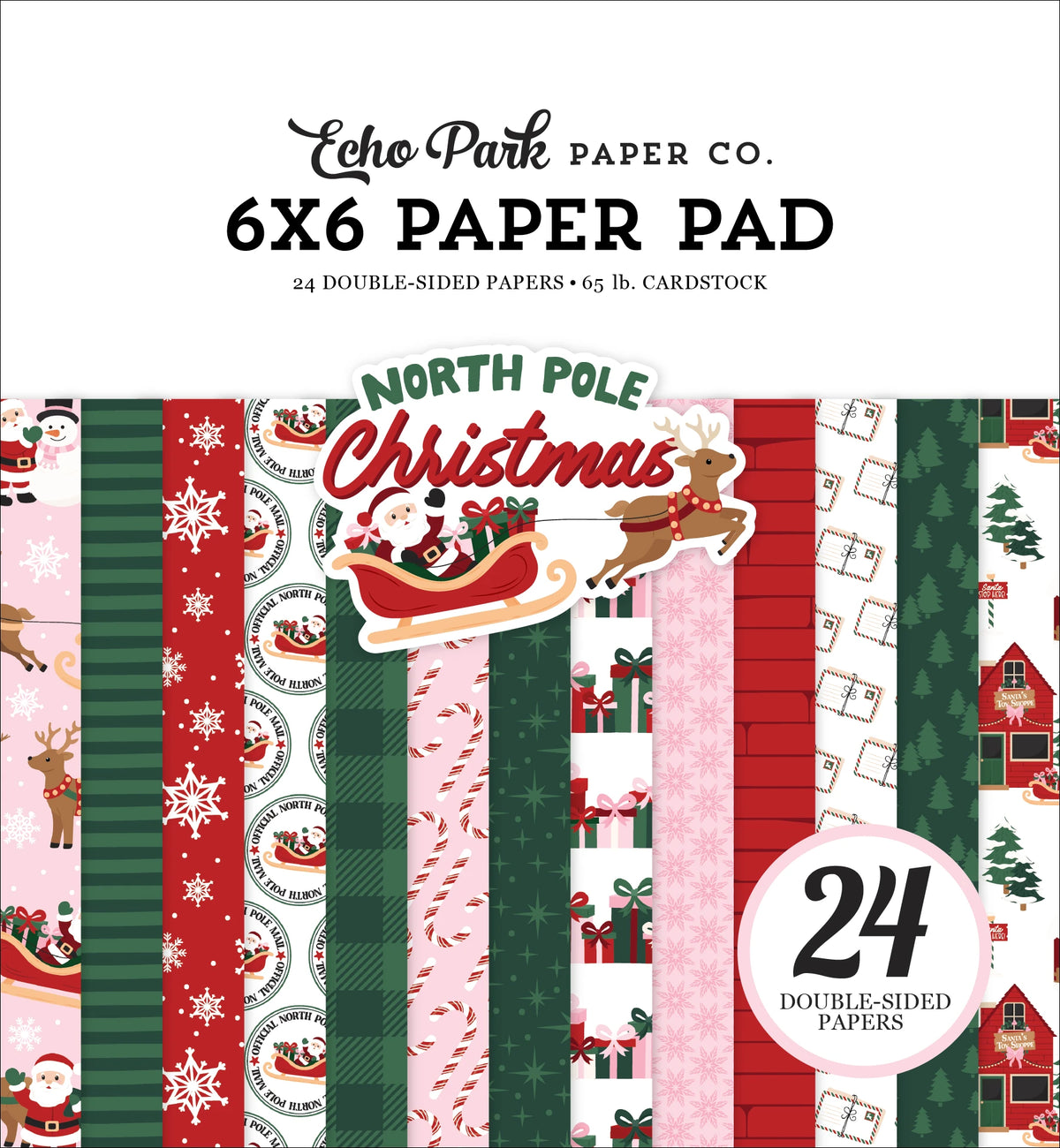 Echo Park - North Pole Christmas Collection - 6 x 6 Paper Pad