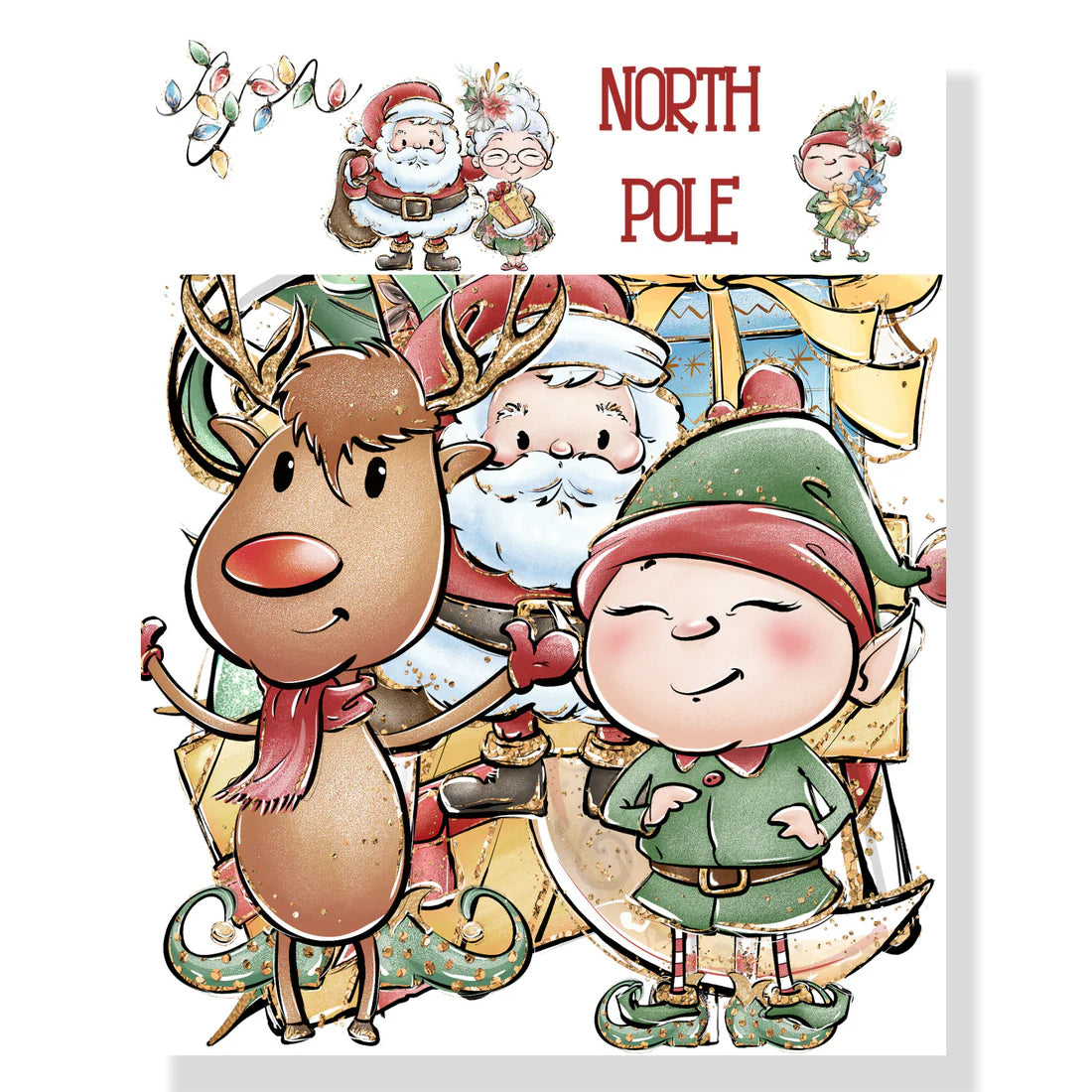 North Pole 12 x 12 Scrapbook Paper & Embellishment Kit