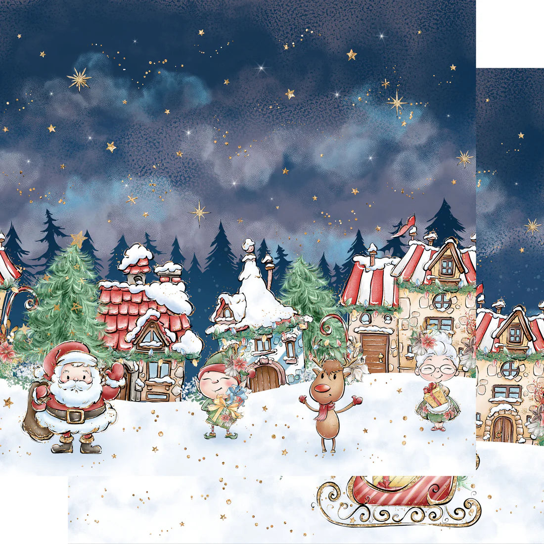 North Pole 12 x 12 Scrapbook Paper & Embellishment Kit