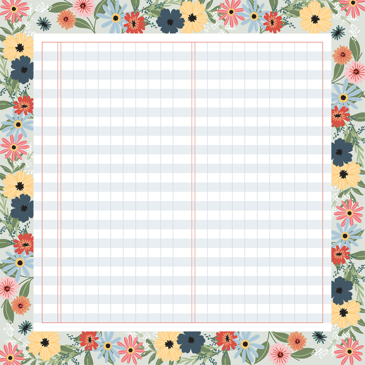 Echo Park - One Day At A Time Collection - 12 x 12 Double-Sided Paper - August