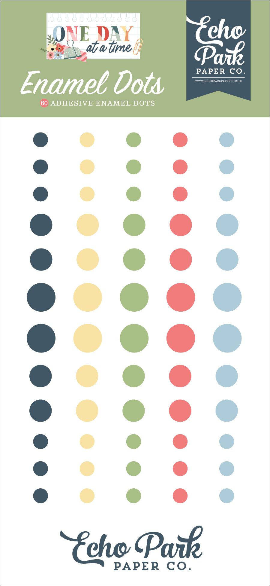 Echo Park - One Day At A Time Collection - Enamel Dots