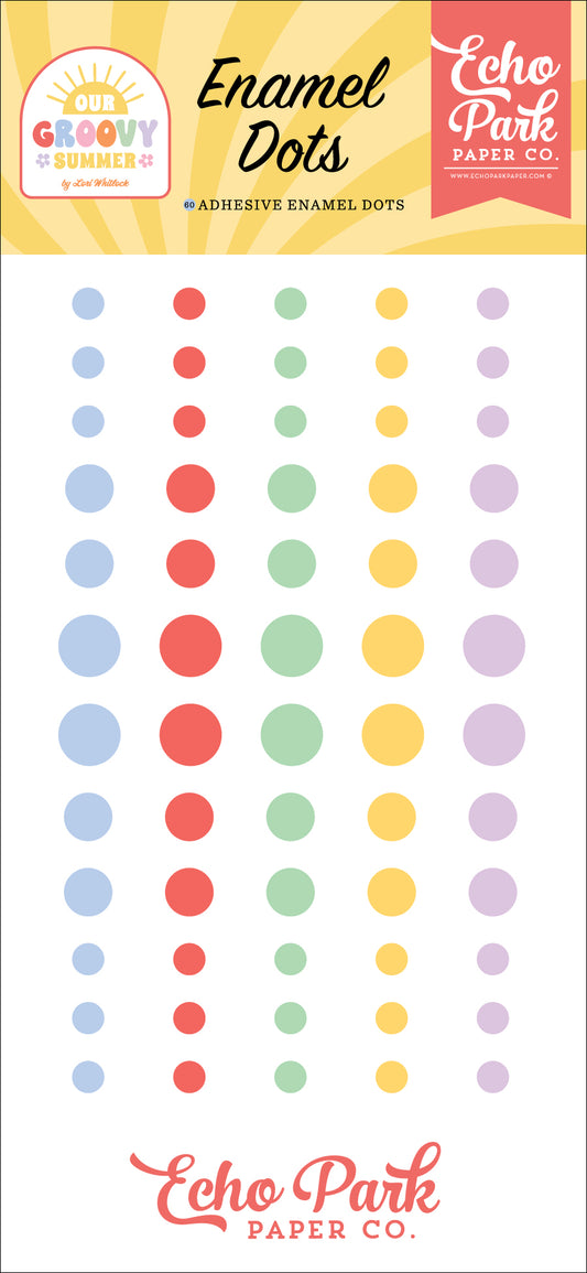 Echo Park - Our Groovy Summer Collection - Enamel Dots