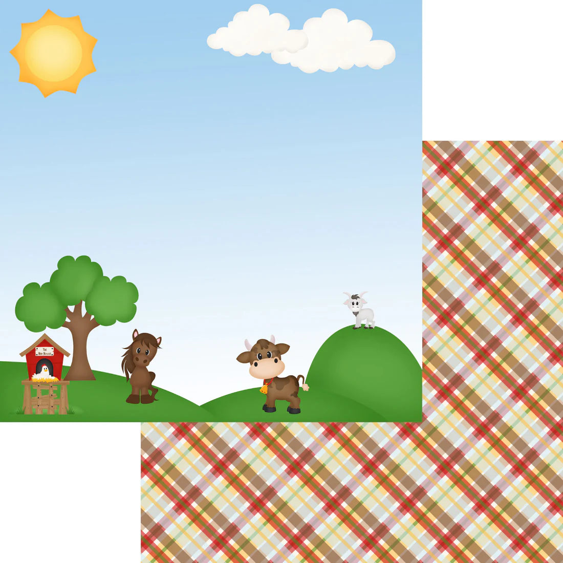 SSC - On The Farm - 12 x 12 Scrapbook Paper & Embellishment Kit