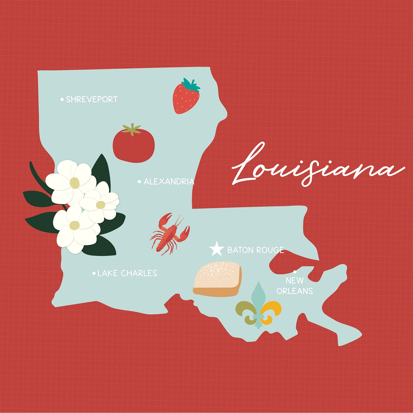 Echo Park - Our United States Collection - 12 x 12 Double Sided Paper - Louisiana