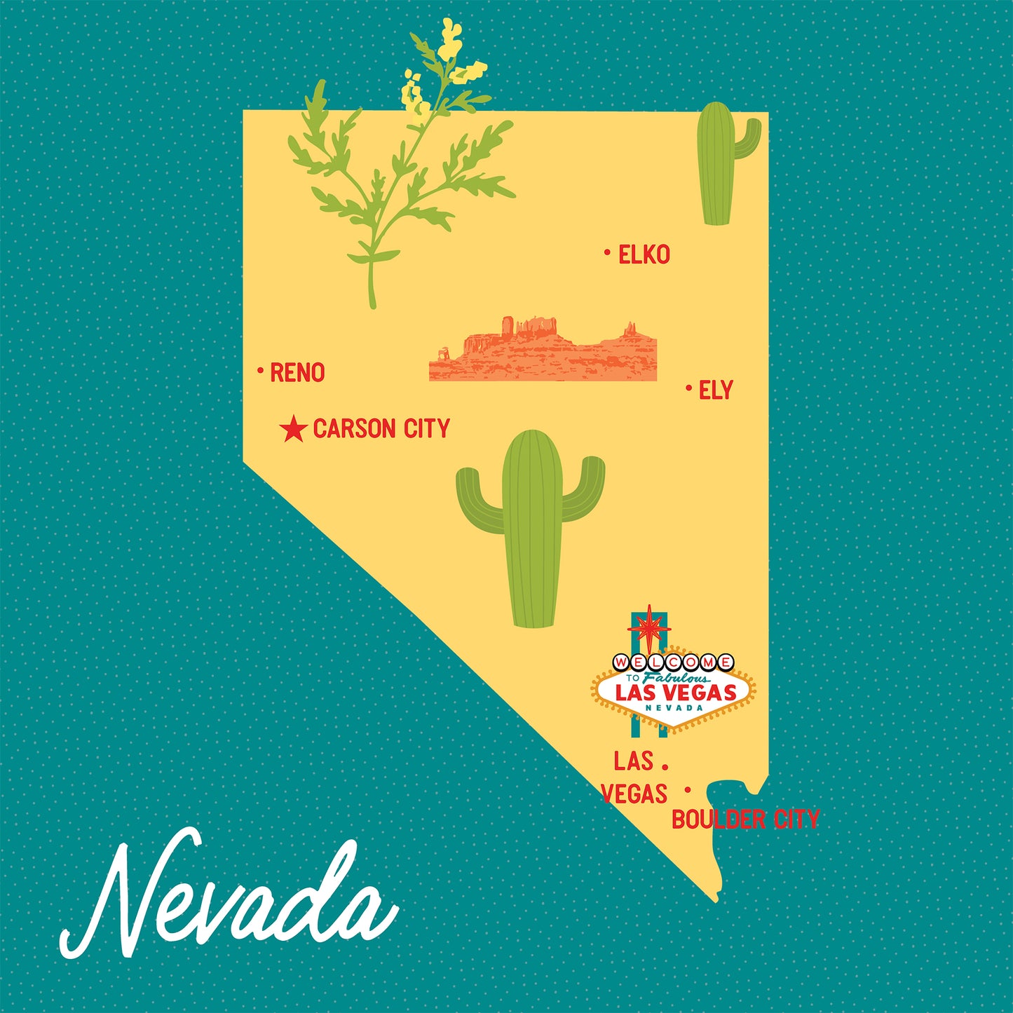 Echo Park - Our United States Collection - 12 x 12 Double Sided Paper - Nevada